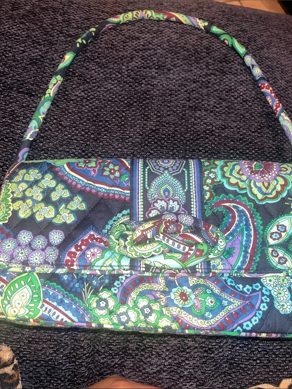 Vera Bradley Quilted Paisley Shoulder Bag in Green Multi NWOT never worn